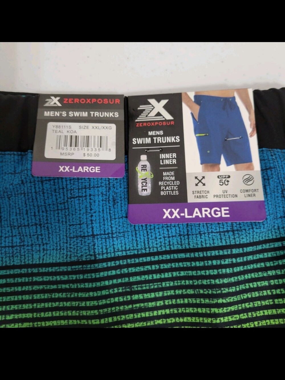 ZeroXposur Mens Board Shorts Swim Trunks Size XXL NWT Beach Summer Athleisure - Picture 3 of 4